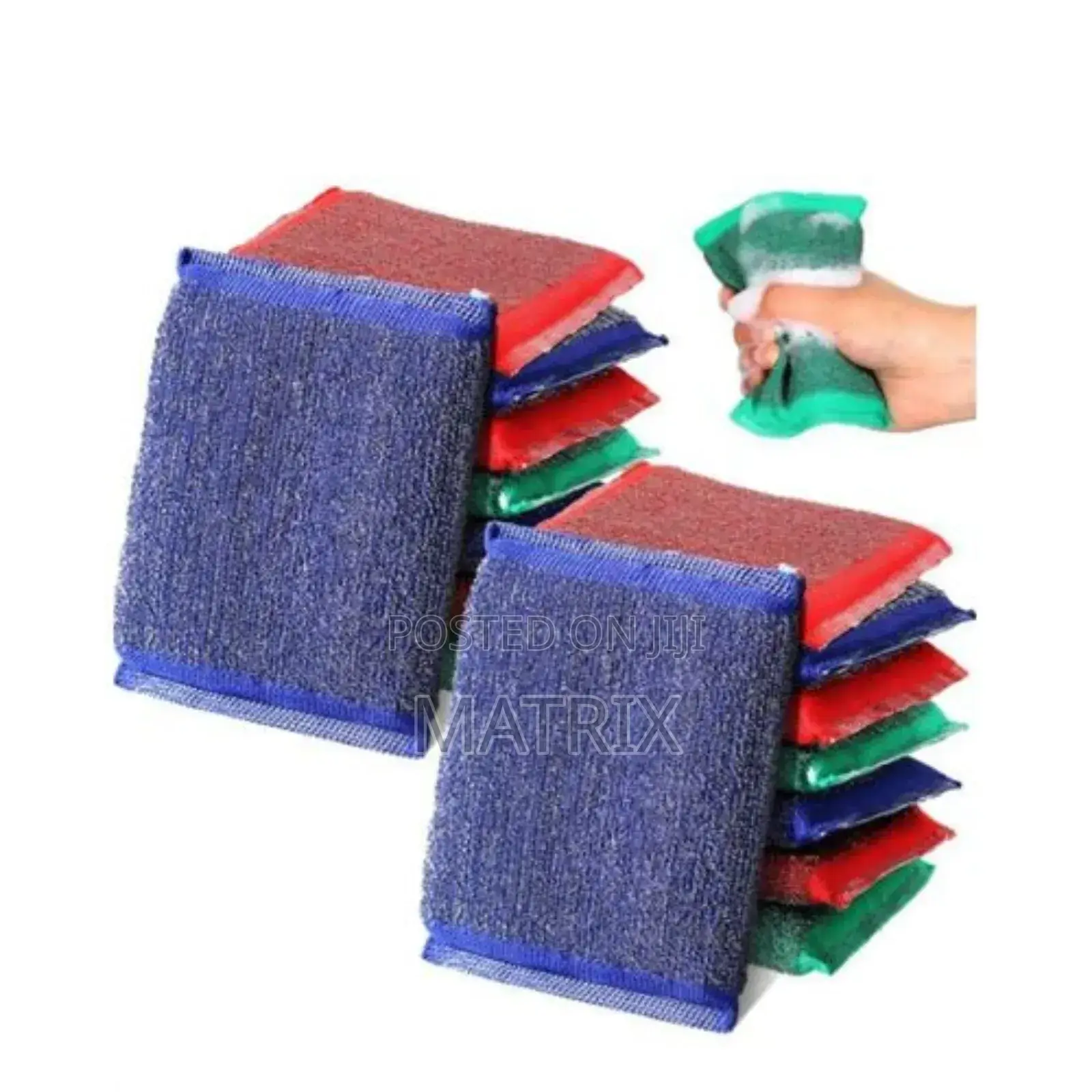 Heavy _Duty Scouring Pads Multi Color (A Pack 6 Pcs)