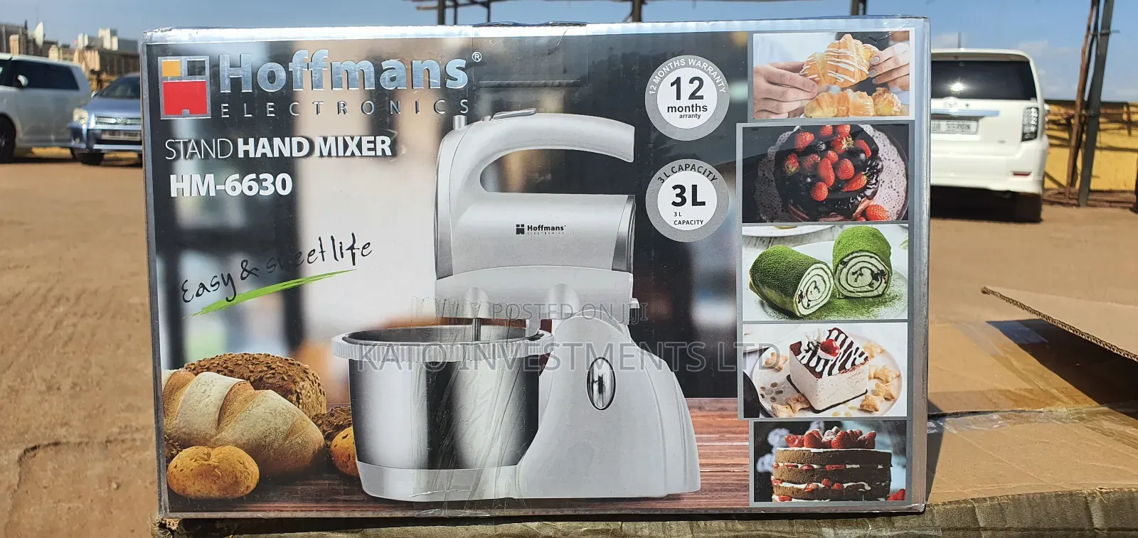 3 Litrs Hoffmans Stand Mixer 1 Year Warranty