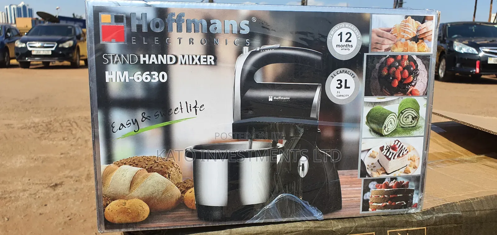 3 Litrs Hoffmans Stand Mixer 1 Year Warranty
