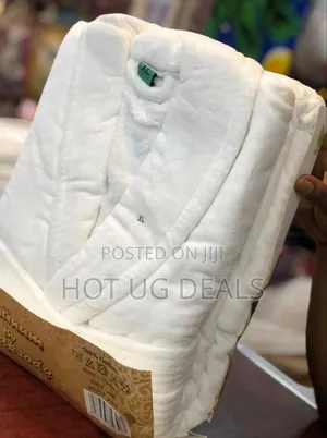 Unisex Cotton Bathrobe - White