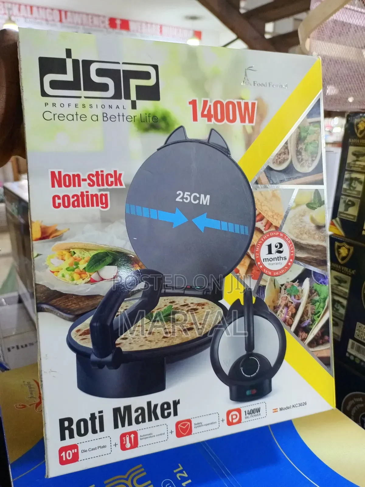 DSP Professional Roti Maker, Model Kc3026.