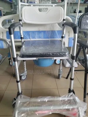 Commode Chair With Potty and With Casters Heavy Duty
