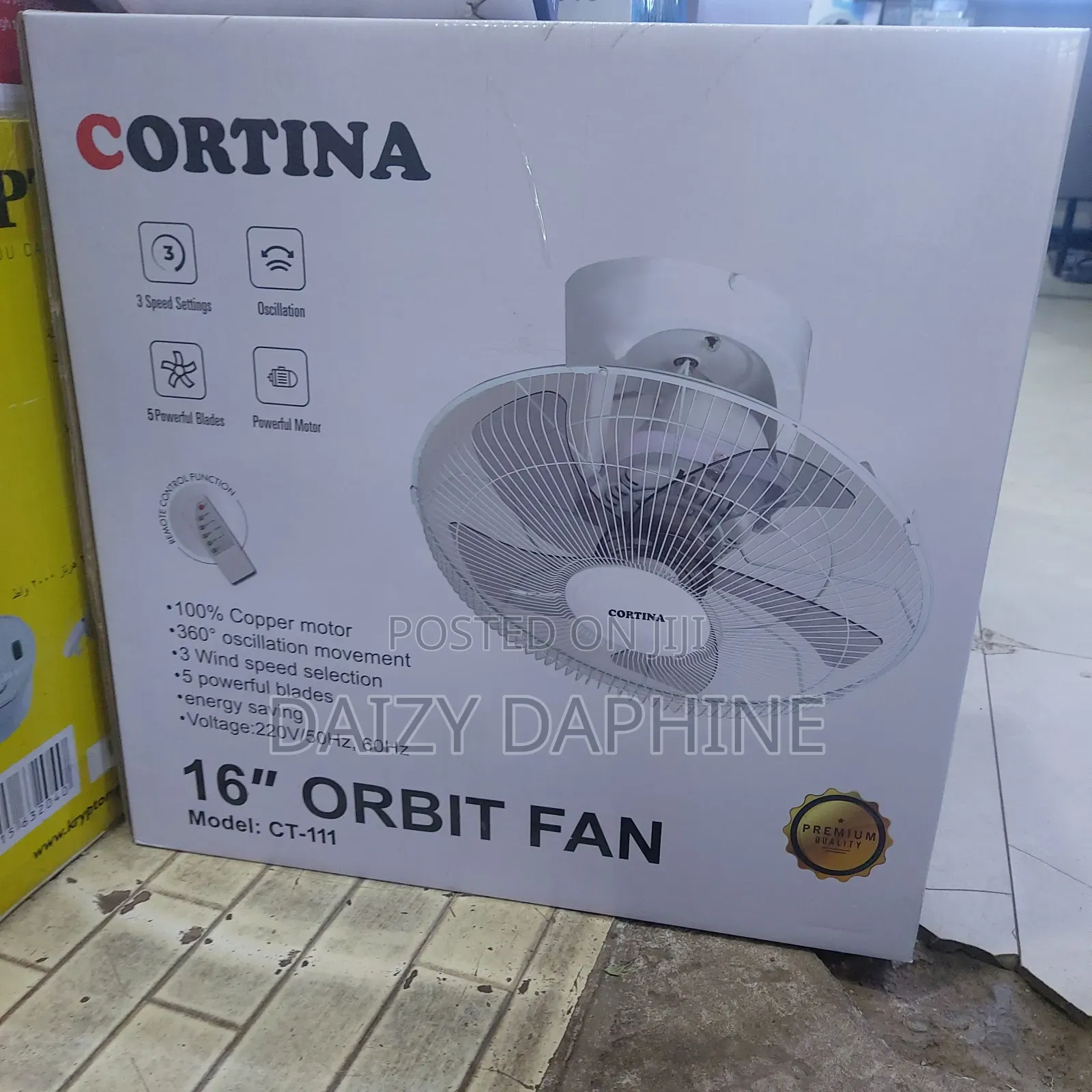 Cortina Ceiling Fan With Remote, Ceiling Orbit Fan Cortina With Remote