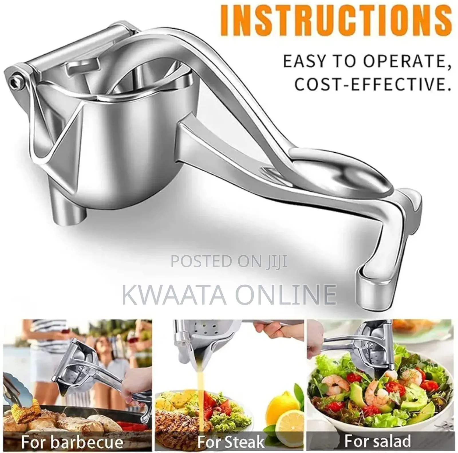 Manual Fruit Hand Squeezer Heavy Duty Lemon Juicer Press Squeezer