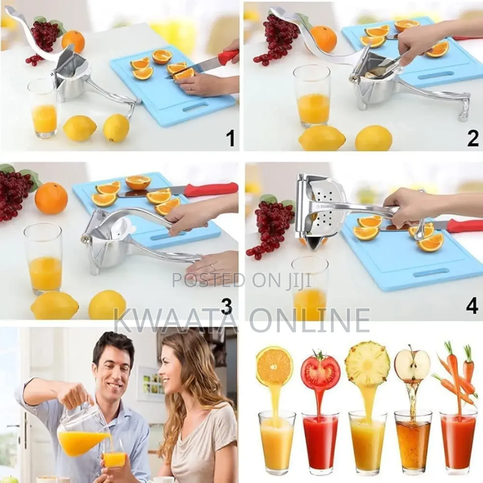Manual Fruit Hand Squeezer Heavy Duty Lemon Juicer Press Squeezer