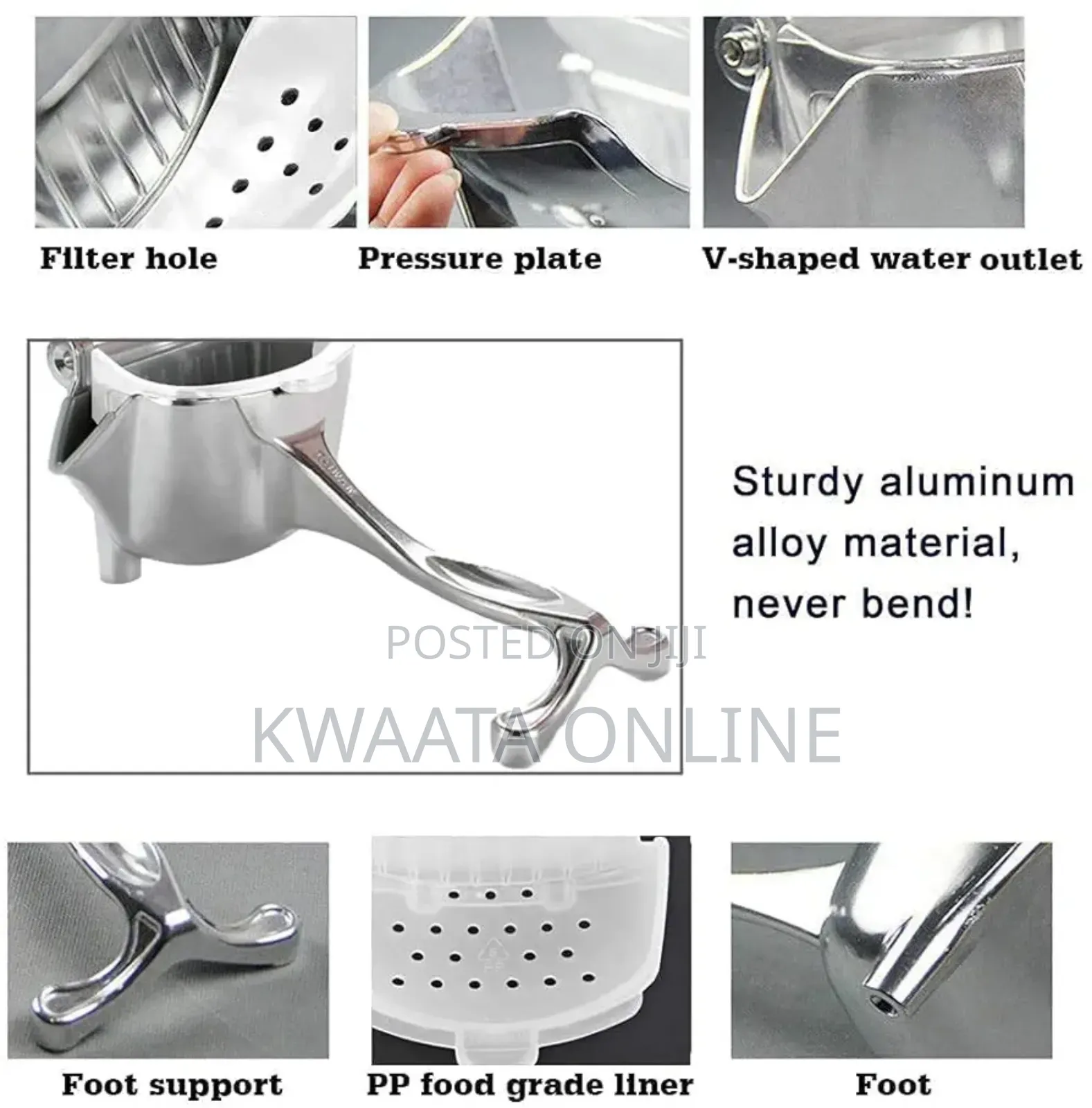 Manual Fruit Hand Squeezer Heavy Duty Lemon Juicer Press Squeezer