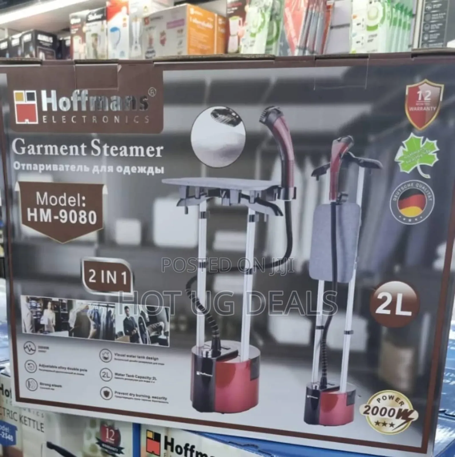 Hoffmans Electronics 2-in-1 Garment Steamer, Model Hm-9080