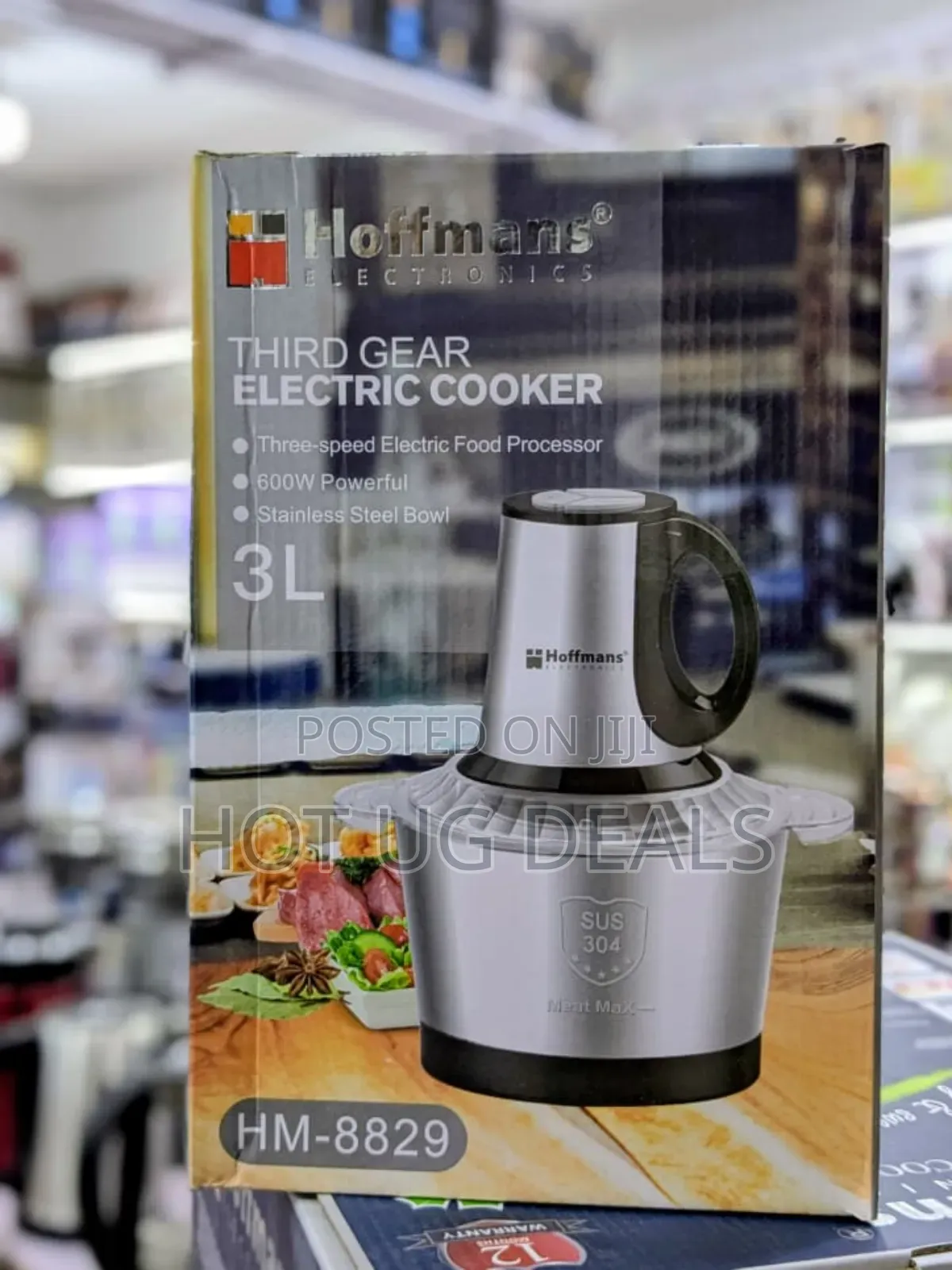Hoffmans 3 Litre Food Processor Vegetable Chopper Meat Grinder Mincer