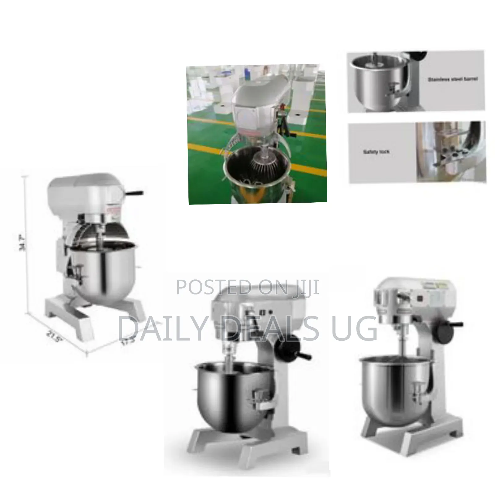 20l Commercial Adjustable Electric Food Dough Stand Mix Maker Grinder