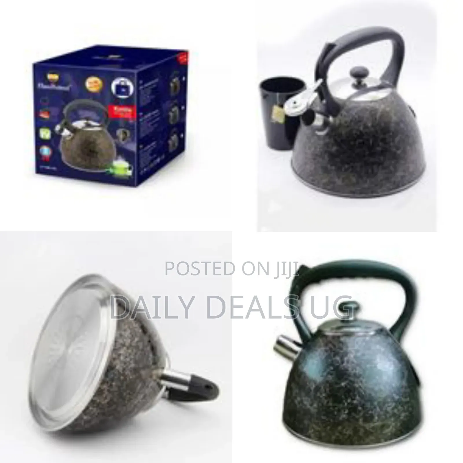 3 Litres Whistling Tea Boiling Kettle - Black
