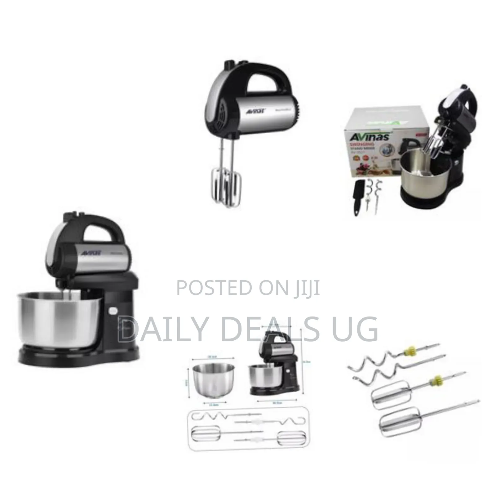 Avinas 4.2l Blender Dough Hand Stand Mixer Food Processor, Silver