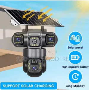 12mega Pixels Solar Security Camera 3lens