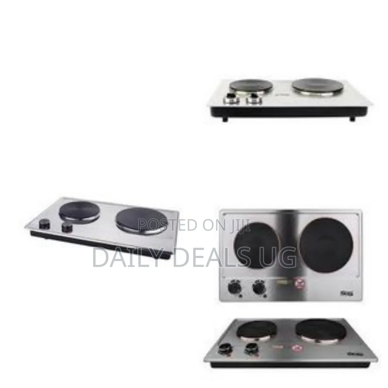 DSP Electric Stove Double Burner Hot Plate Coil - Silver