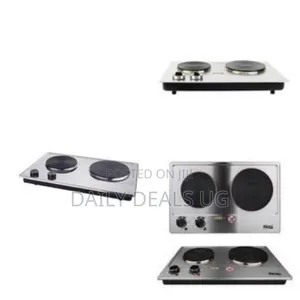 DSP Electric Stove Double Burner Hot Plate Coil - Silver