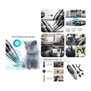 Cordless Handheld Vacuum Cleaner With Led Light, Cord-Free Car Hand