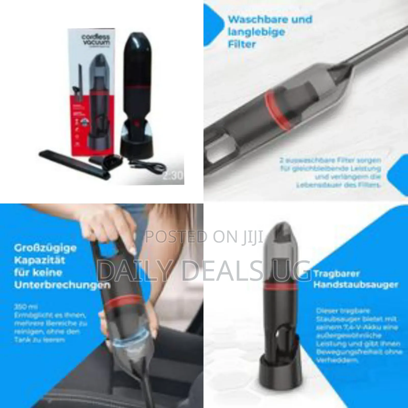 Portable Mini Handheld Vacuum Cleaner, Cordless, 6000 Pa