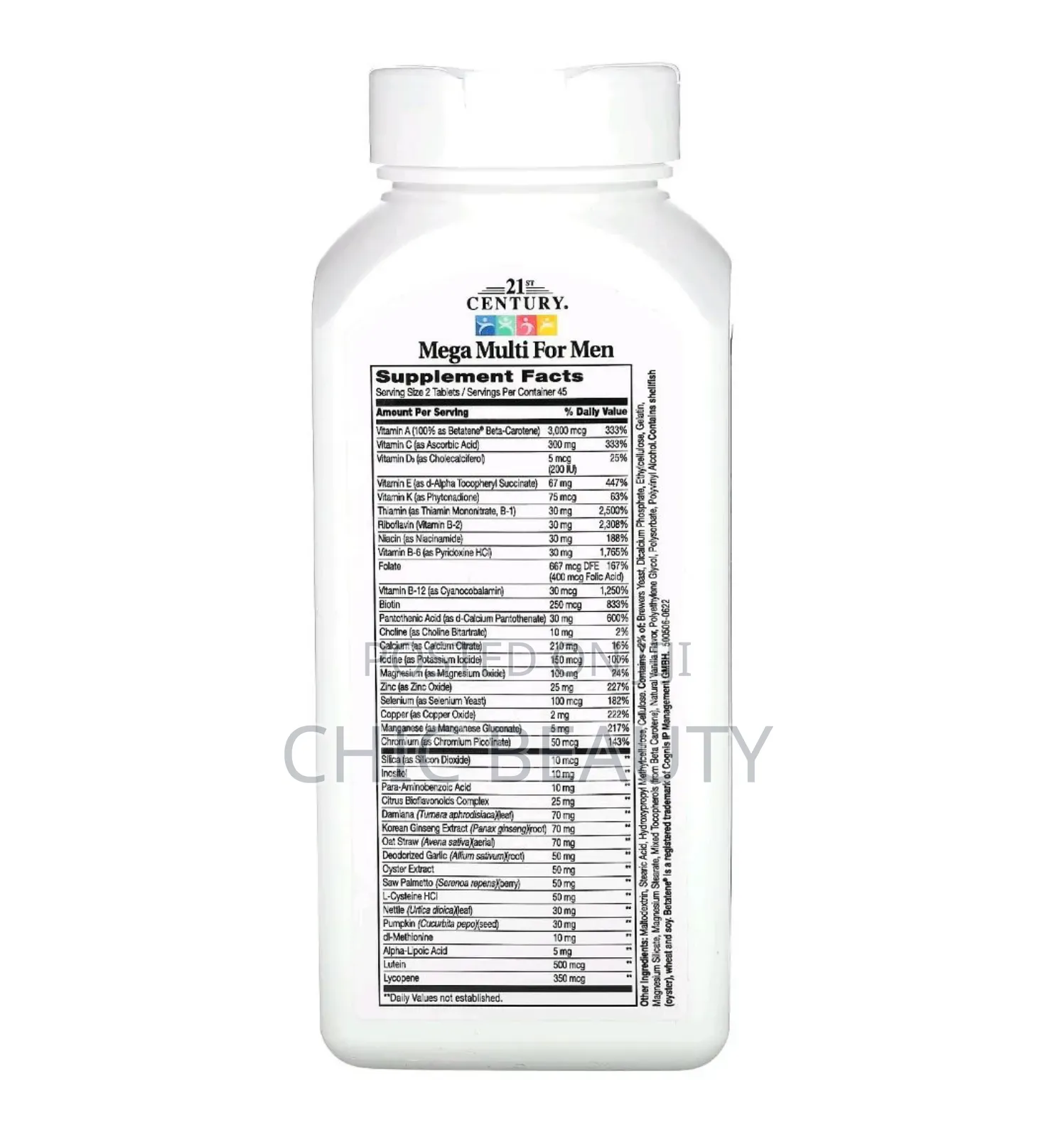 21st Century Mega Multi Vitamins for Men Health Life 90 Tablets