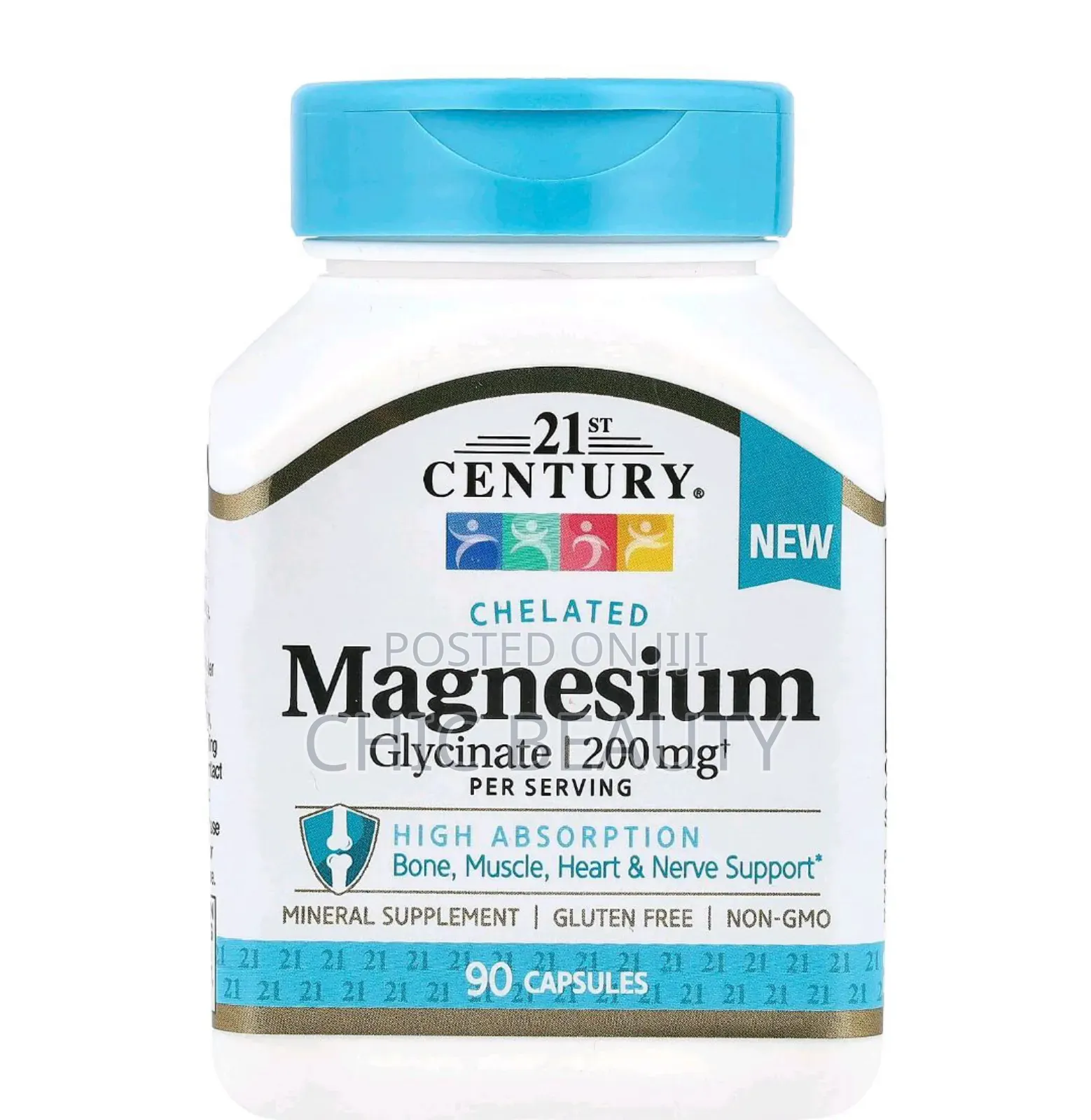21st Century Magnesium Glycinate 200mg, 90 Capsules