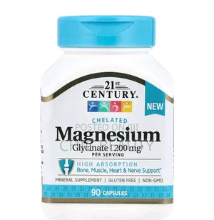 21st Century Magnesium Glycinate 200mg, 90 Capsules