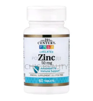 21st Century Zinc Chelated Antioxidant 50mg, 60 Tablets