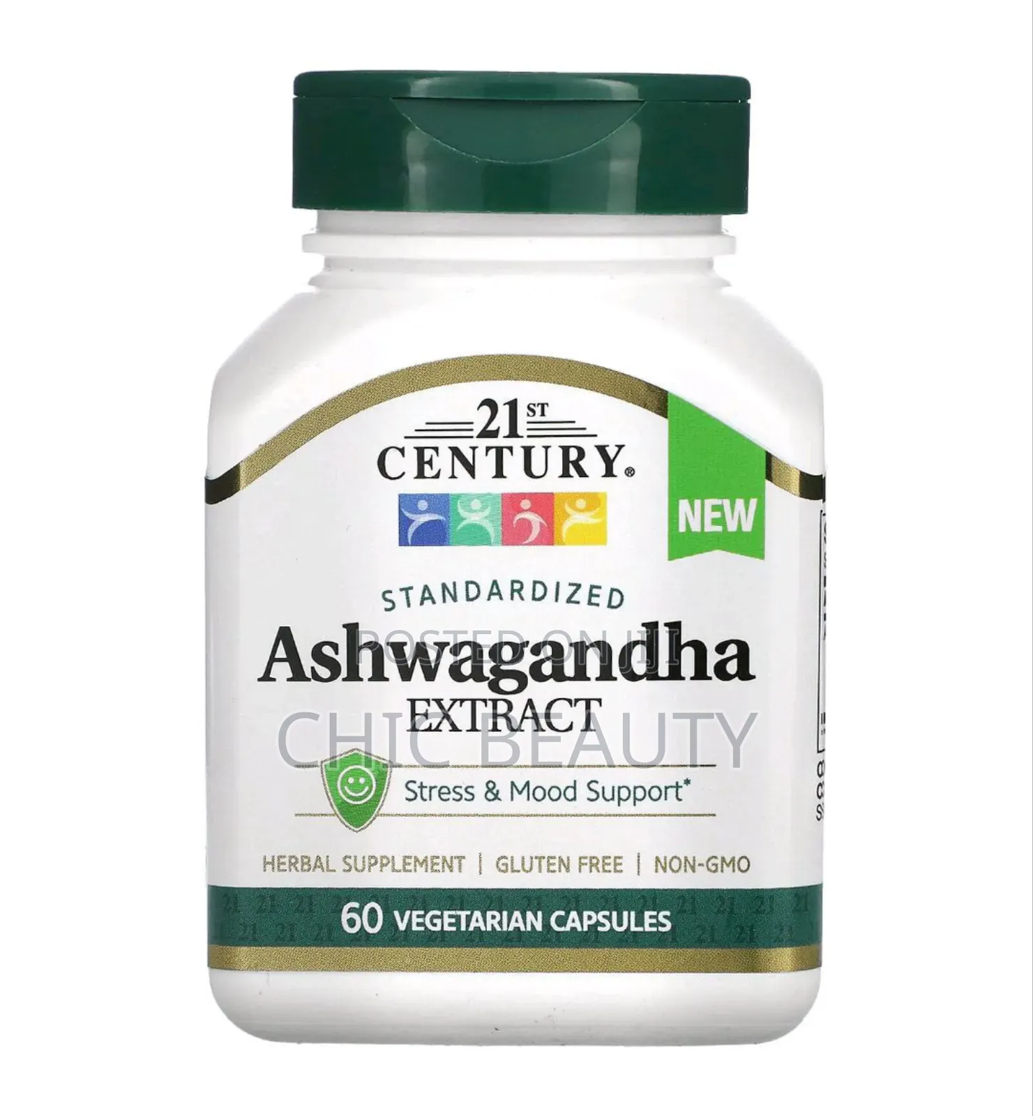 21st Century Ashwagandha Extract Stress and Mood Support 60 Capsules