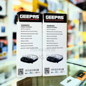 Geepas Slice Sandwich Maker With Non -stick Plate. - Black