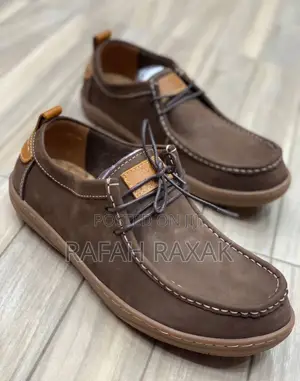 Original Coffee Brown Hush Puppies Casual Leather Shoes