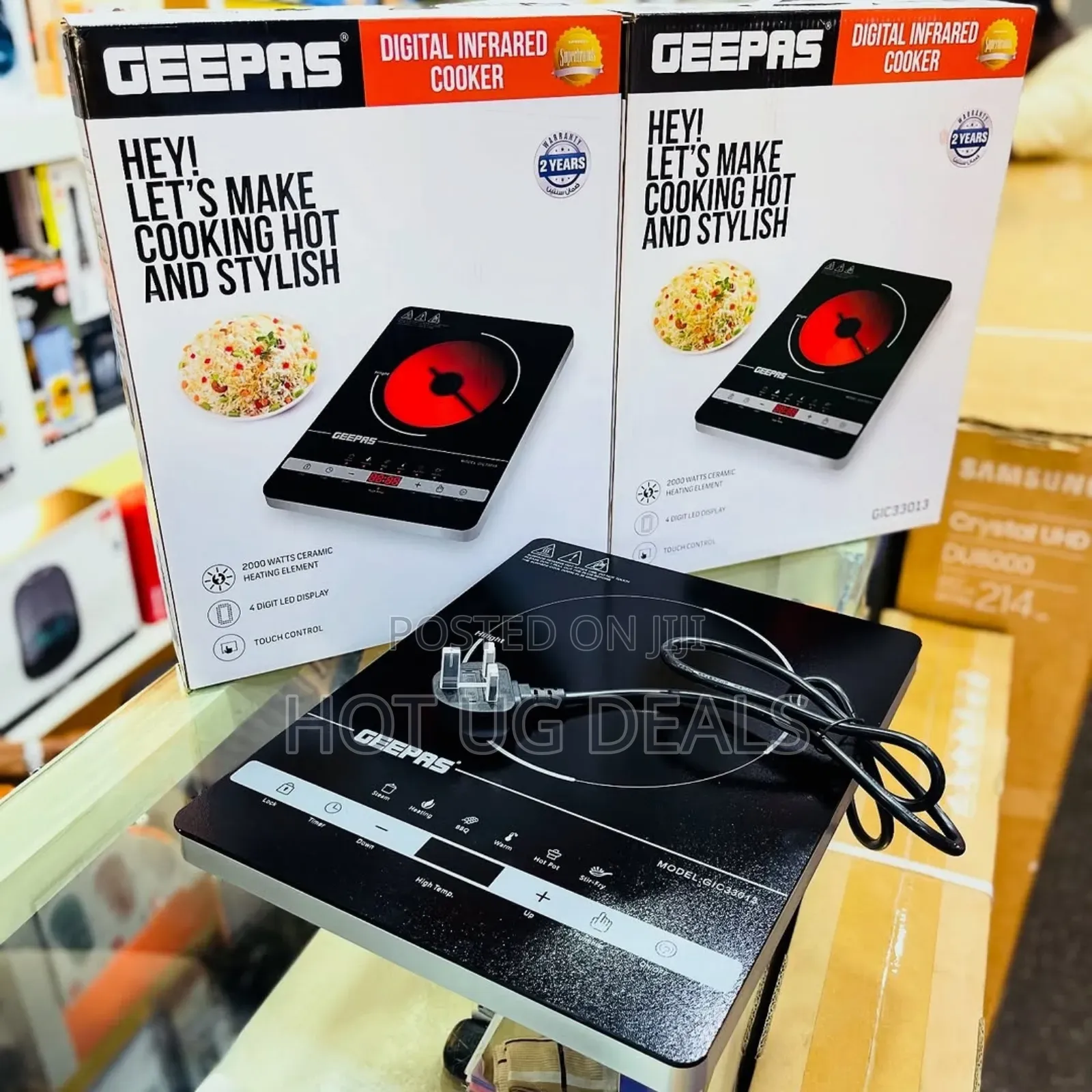 Geepas Digital Single  Infrared Cooker 2000w