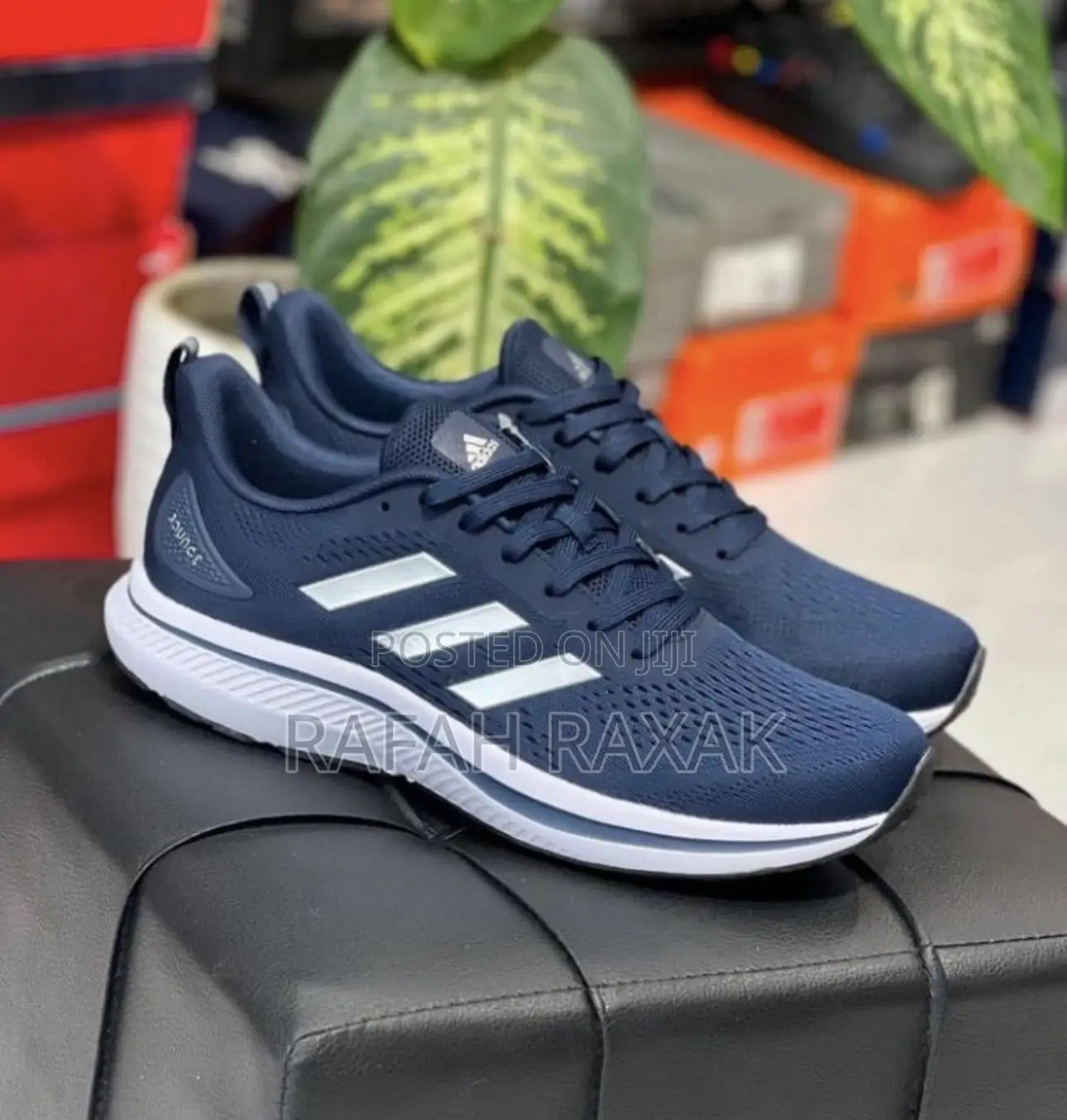 Original Navy Blue Adidas Bounce Trainer Running Shoes