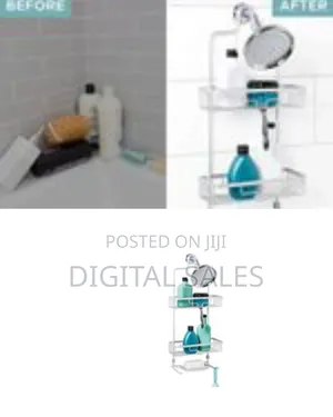 3 Tier Aluminium Shower Caddy Hanging Bathroom Organizer Rack With 2