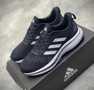 Black/White Adidas Bounce Running Trainer Sneakers