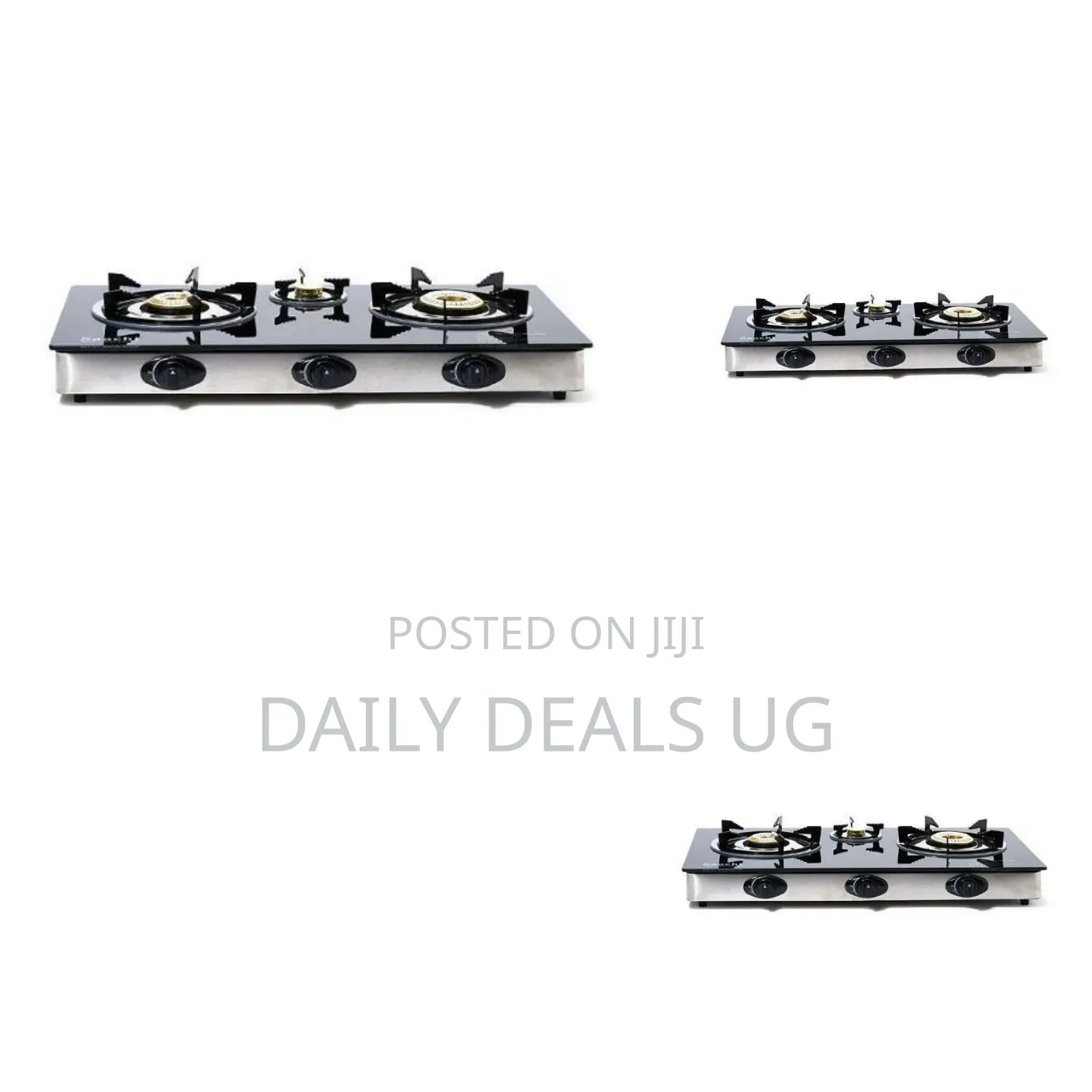 Saachi Triple Burner Gas Stove - Black
