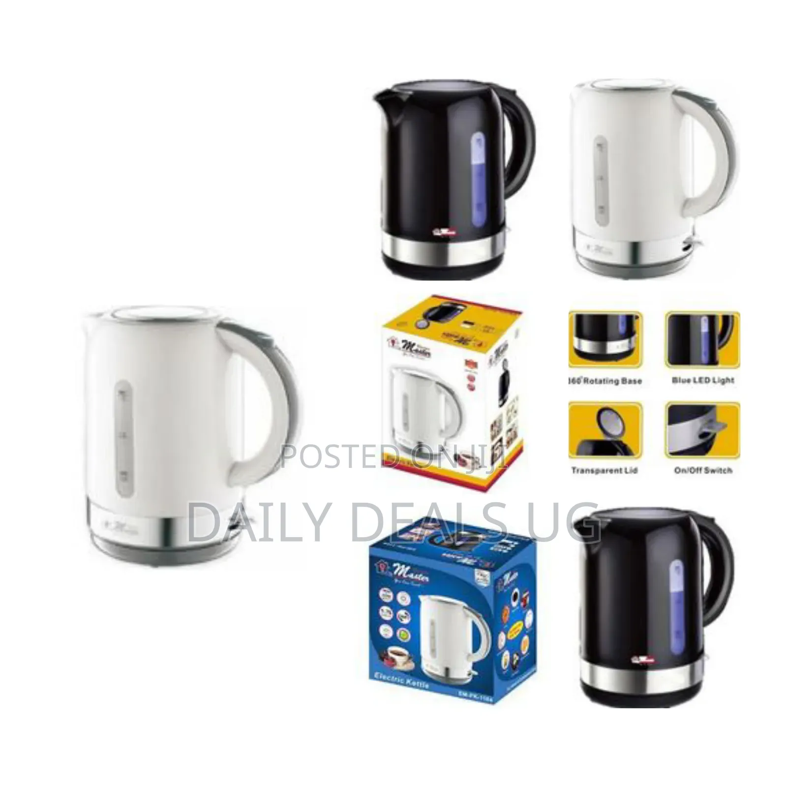 Electro Master 1.7l Plastic Electric Kettle for Boiling Water and Tea