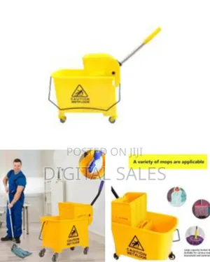 Other 20l Mop Bucket Side Press Wringer Cleaning Commercial Mop Bucket