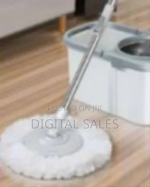 Microfiber Spin Mop Bucket Set for Floor Cleaning, Includes Mop
