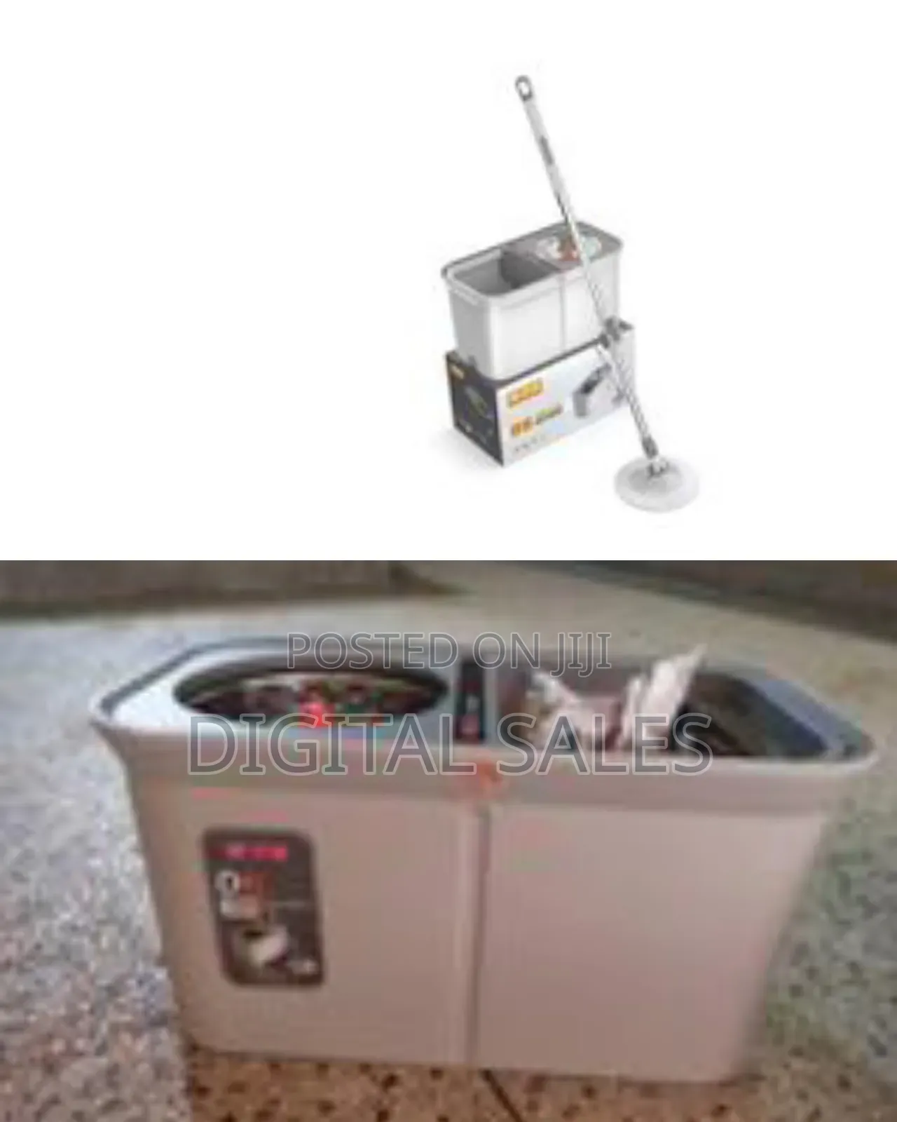 Microfiber Spin Mop Bucket Set for Floor Cleaning, Includes Mop