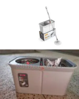 Microfiber Spin Mop Bucket Set for Floor Cleaning, Includes Mop