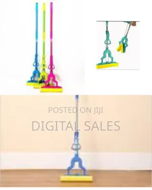 27 Cm Pva Flat Sponge Mop for Floor Cleaning, Stainless Steel Butterfl