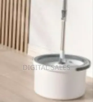 Disc Bucket Spinning Mop 360° Round Cleaning Mop Head Wash