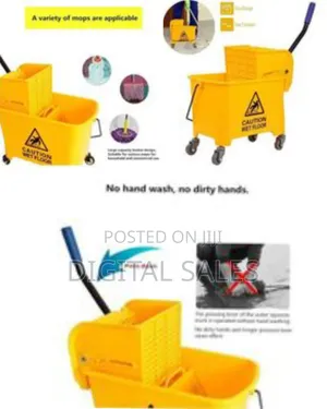 12l Mop Bucket Side Press Wringer Cleaning Commercial Mop Bucket