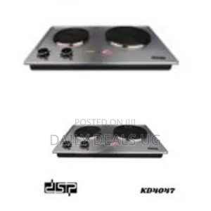 DSP Double Burner Heater Hot Plate Electric Stove Cooker, 1500w Silver