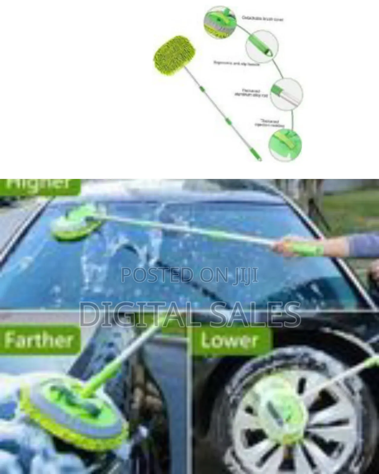 Chenille Washing Brush, Microfibre Auto Clean Wash Mop With Telescopic