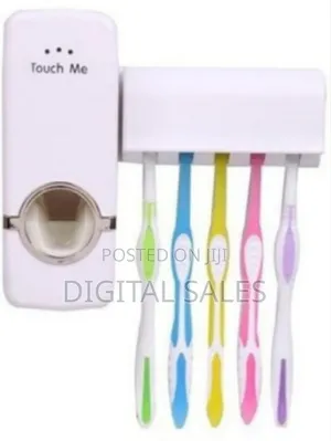 Touch Me- Automatic Toothpaste Dispenser 5 Toothbrush Holder Set