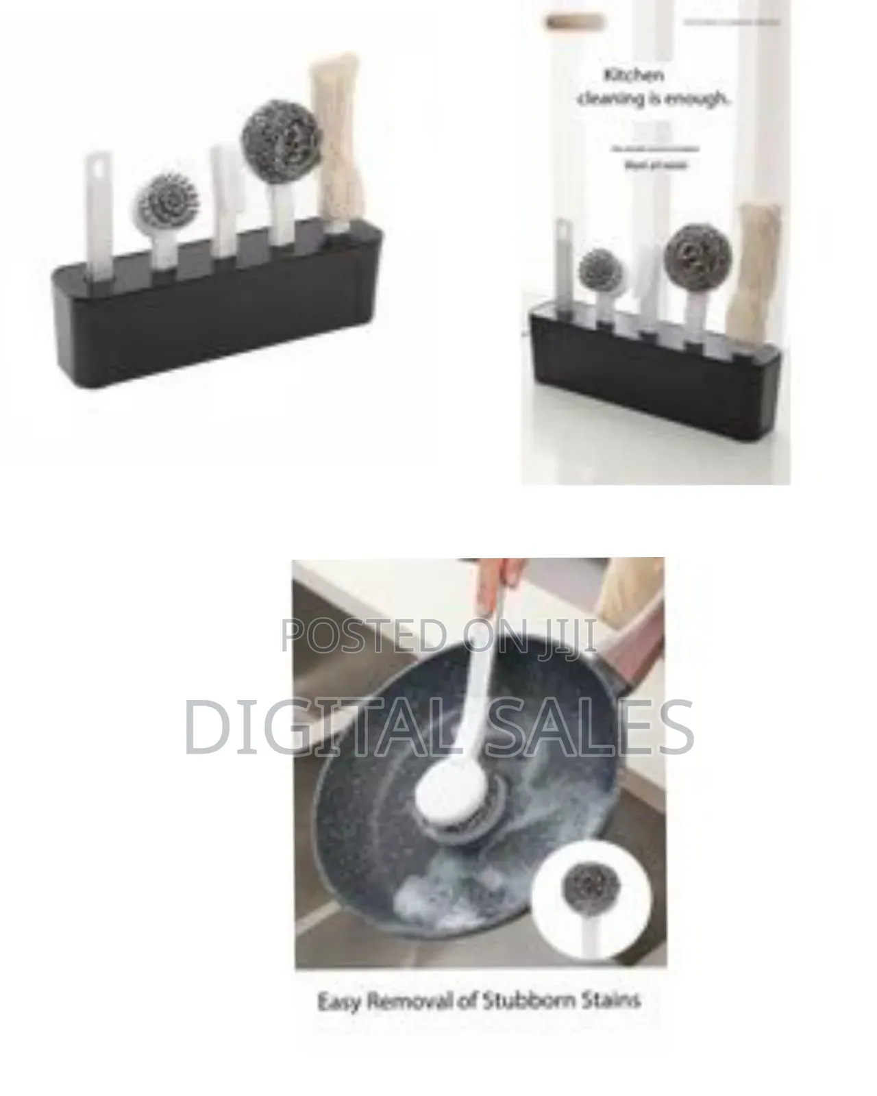 Kitchen Cleaning Kit Folding 4 Type Brushes for Cleaning All Utensil