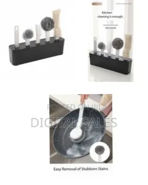 Kitchen Cleaning Kit Folding 4 Type Brushes for Cleaning All Utensil