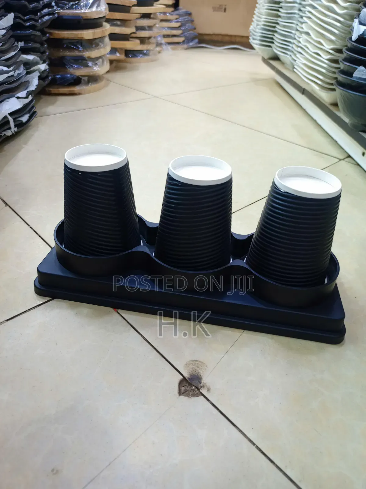 Disposable Cup Holder, 3 Compartments, 32x12xh13cm
