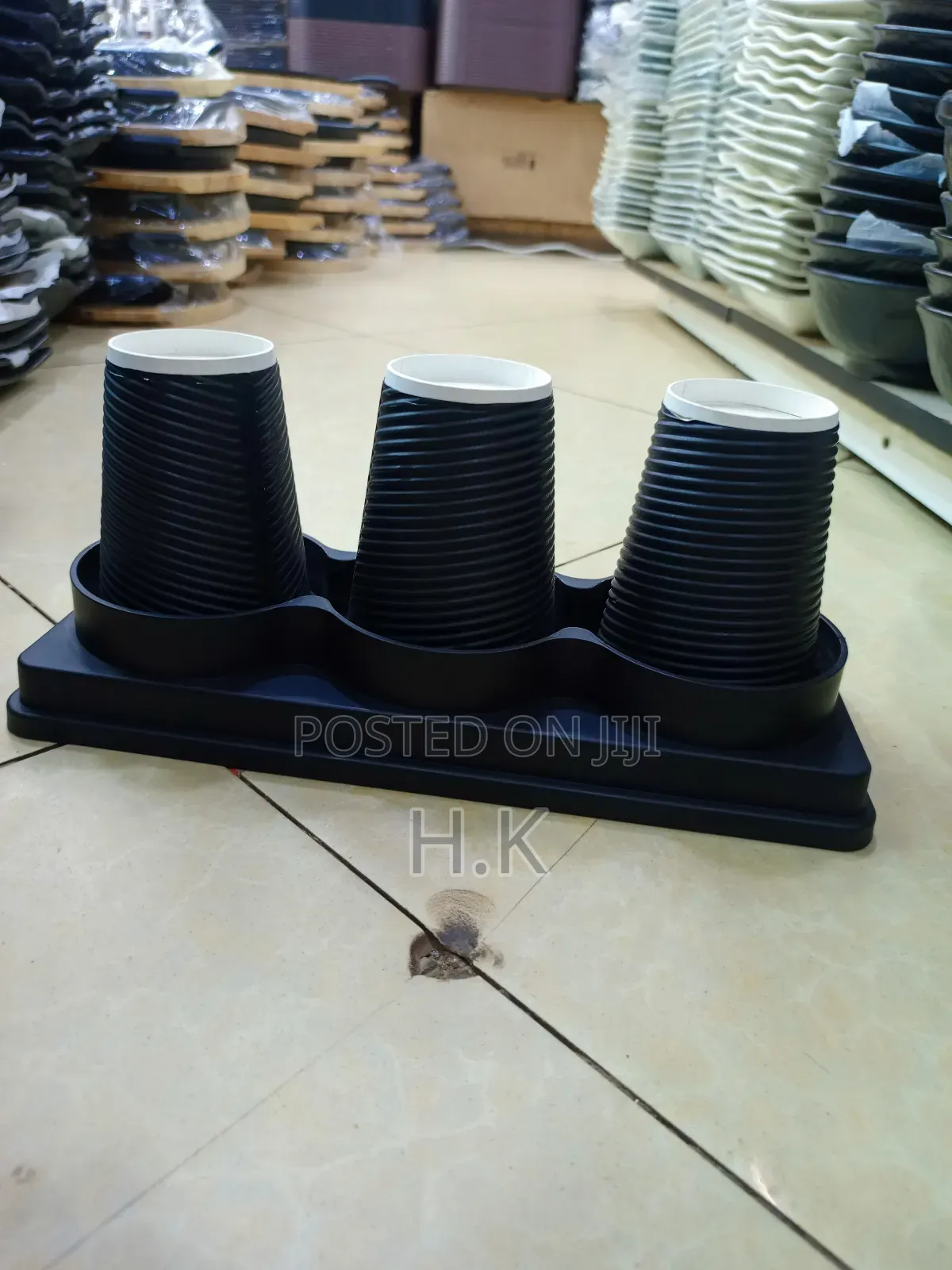 Disposable Cup Holder, 3 Compartments, 32x12xh13cm