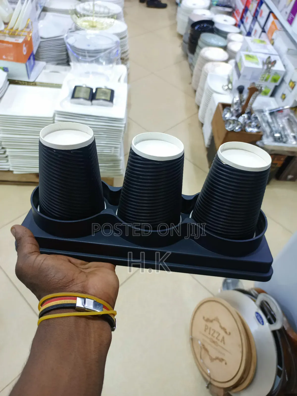 Disposable Cup Holder, 3 Compartments, 32x12xh13cm