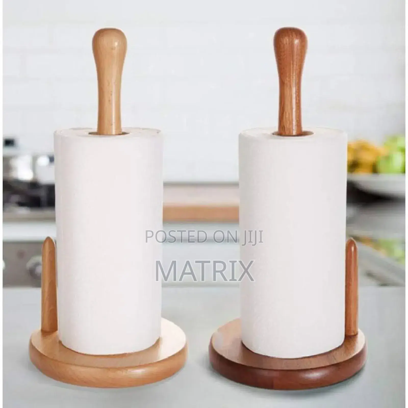 Counter Top Bamboo Paper Tissue Towel Holder