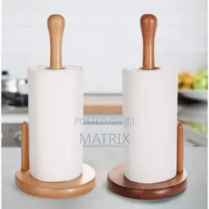 Counter Top Bamboo Paper Tissue Towel Holder